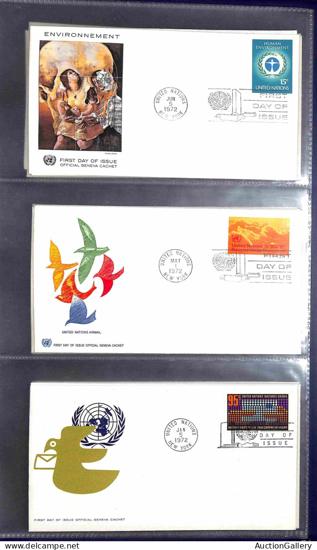 Lotti&Collezioni - Europa&Oltremare - NAZIONI UNITE - 1970/1976 - Collezione di 84 FDC emissioni di New York del periodo