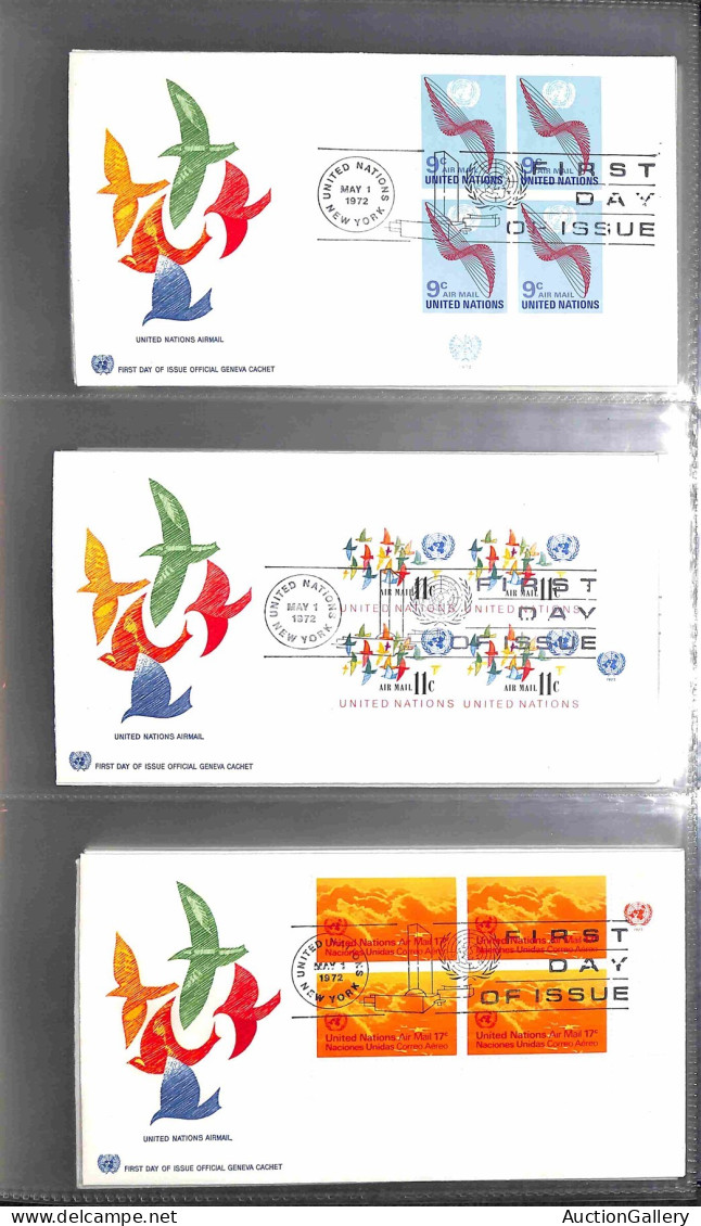 Lotti&Collezioni - Europa&Oltremare - NAZIONI UNITE - 1970/1976 - Collezione di 84 FDC emissioni di New York del periodo