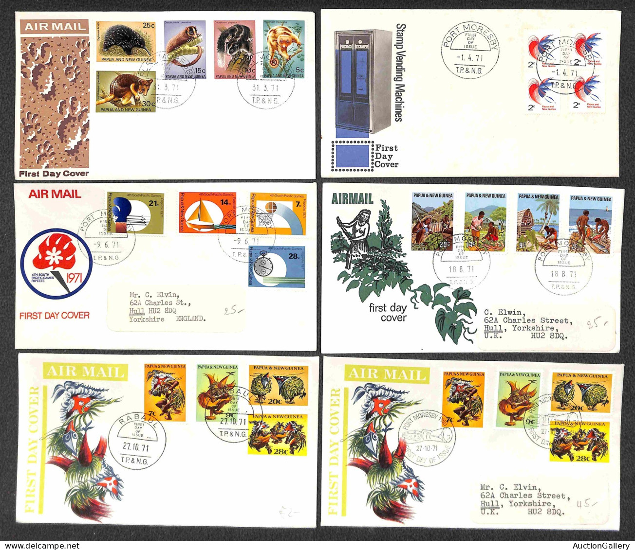 Lotti&Collezioni - Europa&Oltremare - PAPUA NUOVA GUINEA - 1965/1987 - Collezione di 150 FDC del periodo - pochissime ma