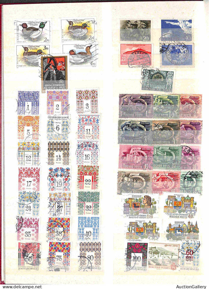 Lotti&Collezioni - Europa&Oltremare - UNGHERIA - 1900/1980 Circa - Collezione Di Oltre 500 Valori Usati Montati In Racco - Andere & Zonder Classificatie