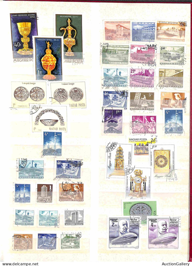 Lotti&Collezioni - Europa&Oltremare - UNGHERIA - 1900/1980 circa - Collezione di oltre 500 valori usati montati in racco