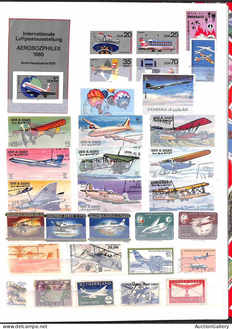 Lotti&Collezioni - Europa&Oltremare - TEMATICA - Aviazione - Collezione Di Circa 550 Francobolli Principalmente Usati +  - Autres & Non Classés