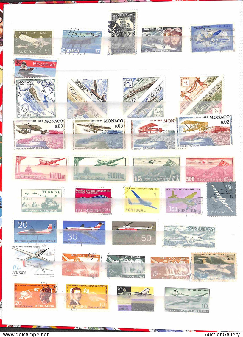 Lotti&Collezioni - Europa&Oltremare - TEMATICA - Aviazione - Collezione Di Circa 550 Francobolli Principalmente Usati +  - Otros & Sin Clasificación