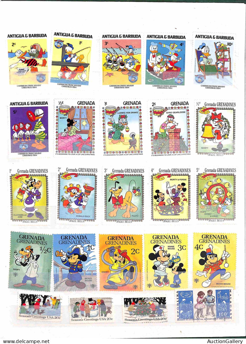 Lotti&Collezioni - Europa&Oltremare - TEMATICA - Bambini/Walt Disney - Collezione di circa 350 francobolli nuovi e usati