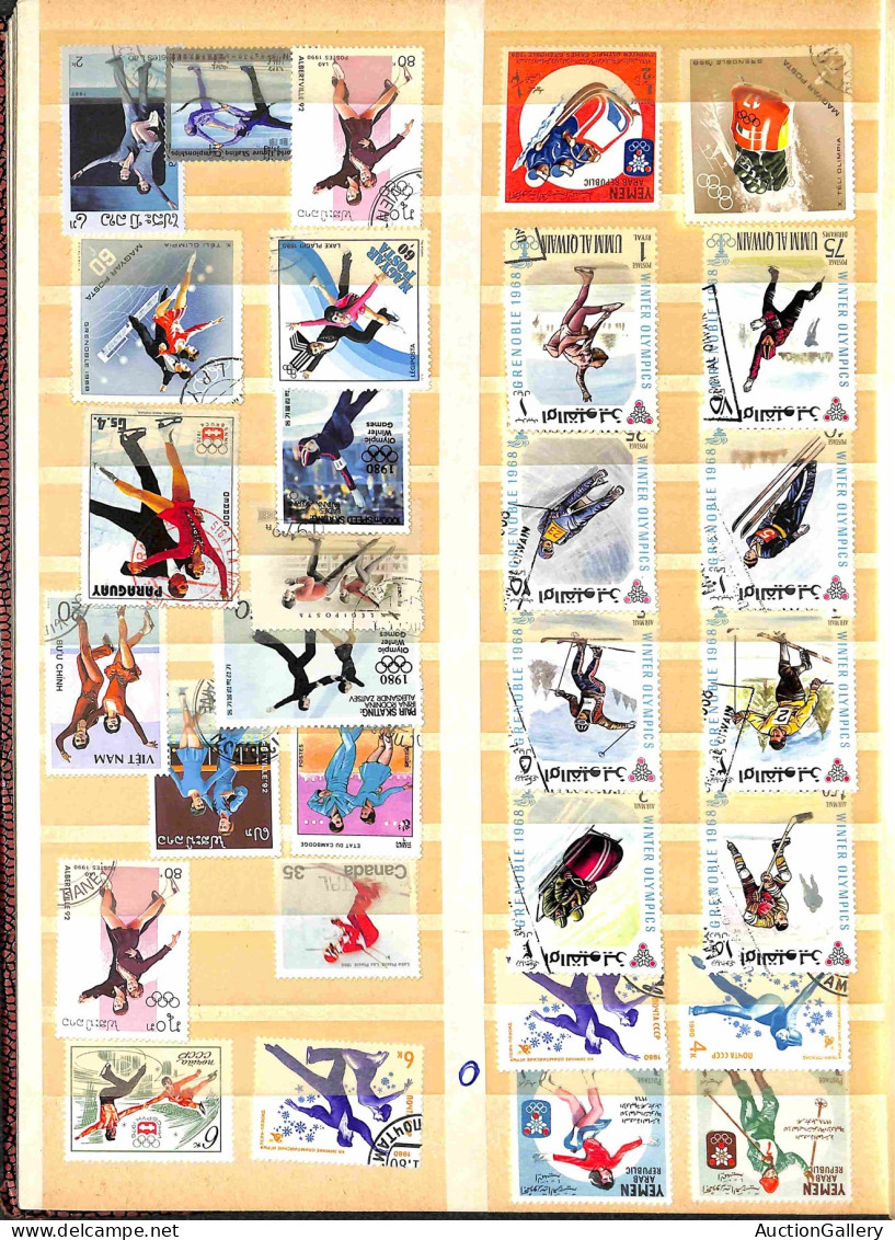 Lotti&Collezioni - Europa&Oltremare - TEMATICA - Sport Invernali - Collezione di circa 330 francobolli principalmente us