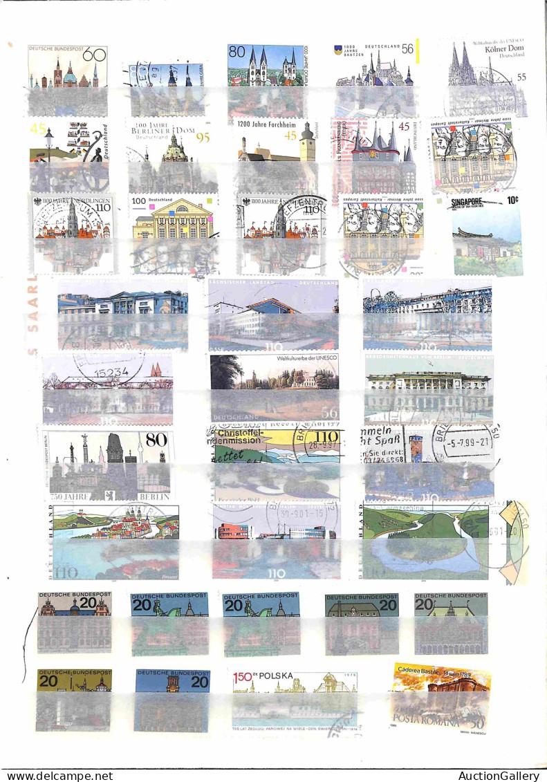 Lotti&Collezioni - Europa&Oltremare - TEMATICA - Turismo - Collezione di circa 490 francobolli principalmente usati + 11