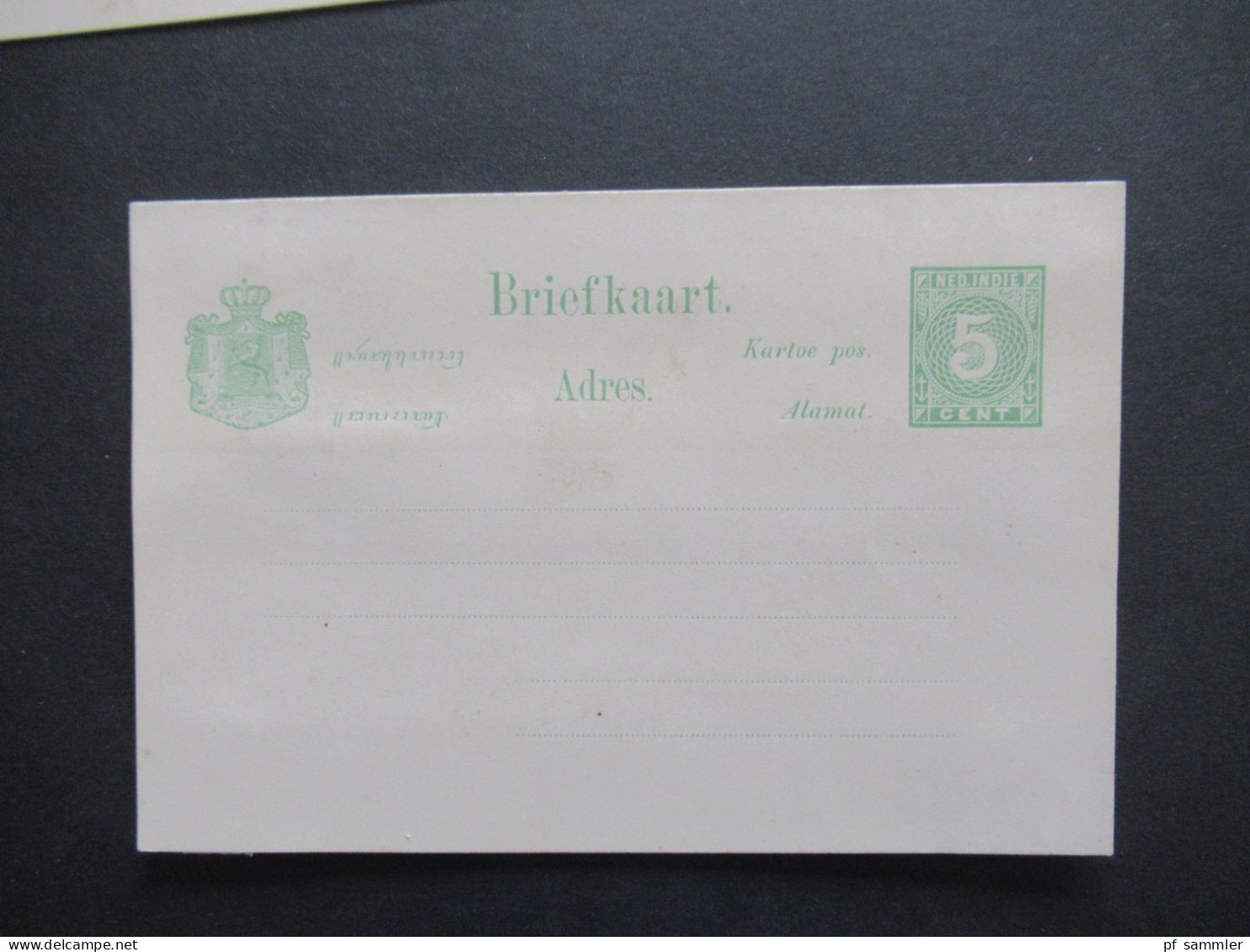 Niederländisch Indien / Ned. Indie 3 Ganzsachen Ungebraucht / Briefkaart - Netherlands Indies