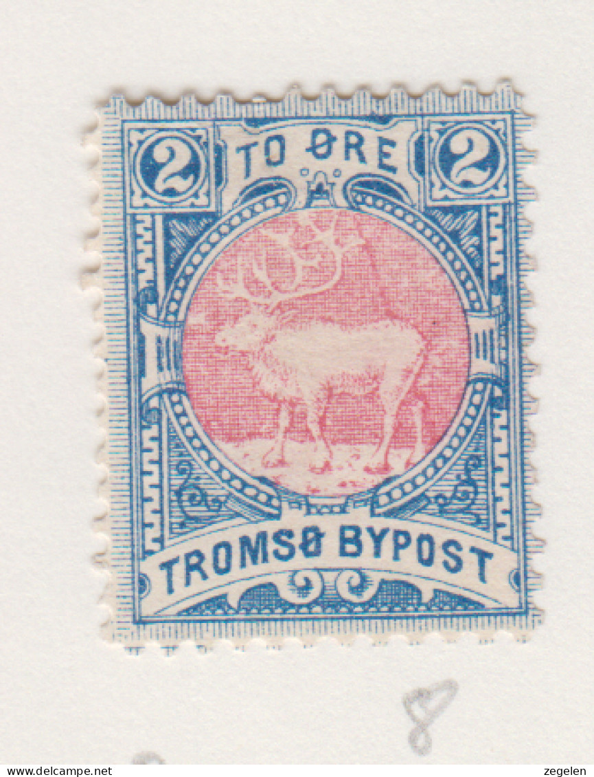 Noorwegen Lokale Zegel   Katalog Over Norges Byposter Tromso Bypost 8 - Local Post Stamps