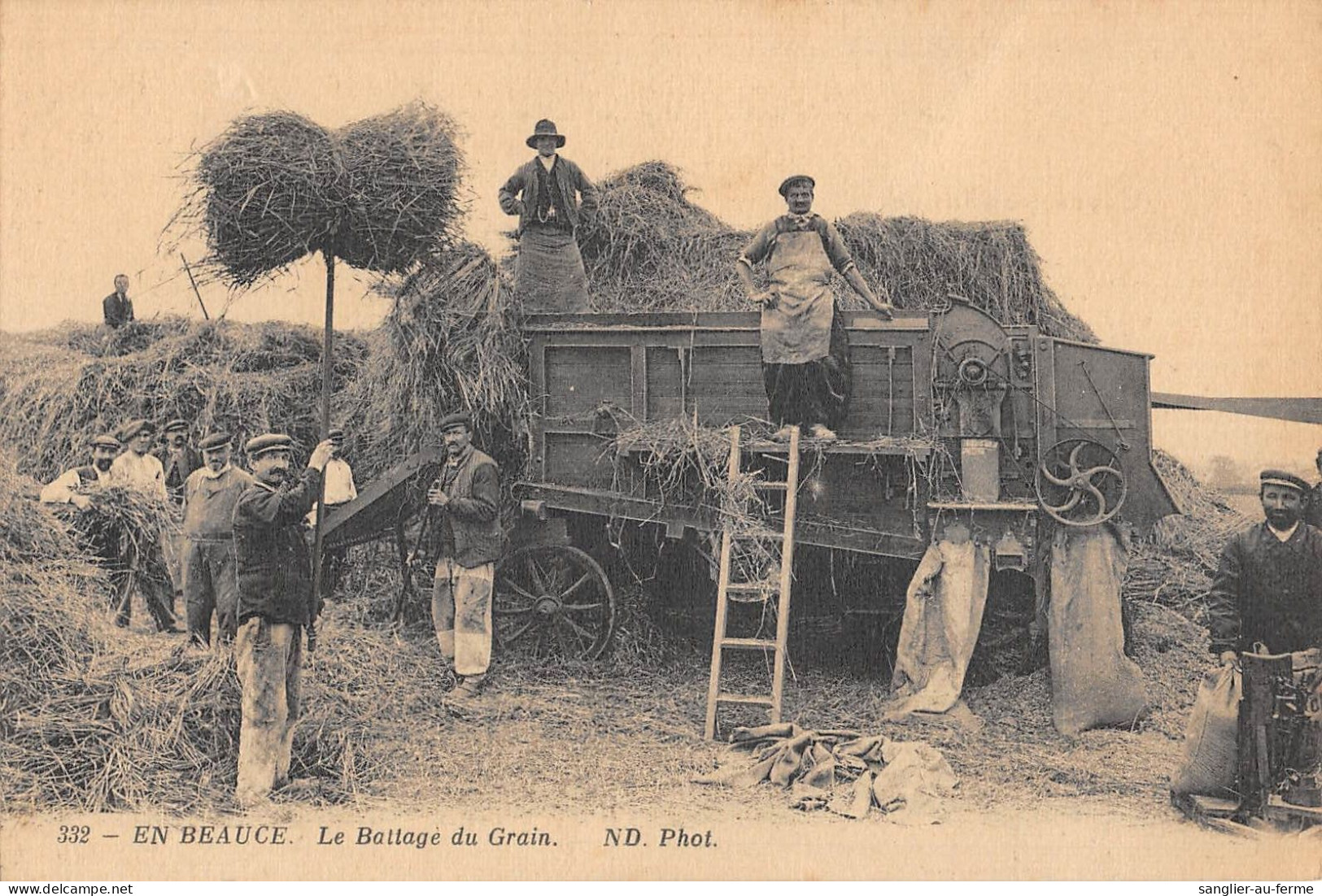 CPA 28 EN BEAUCE / LE BATTAGE DU GRAIN - Otros & Sin Clasificación