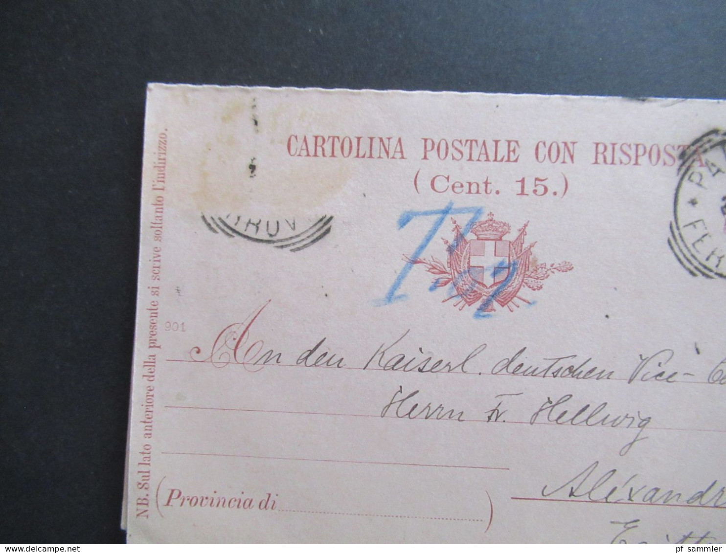 Italien Ganzsachen Posten 1x Doppelkarte Ab 1879 Interessanter Posten! Insgesamt 10 Stück - Colecciones