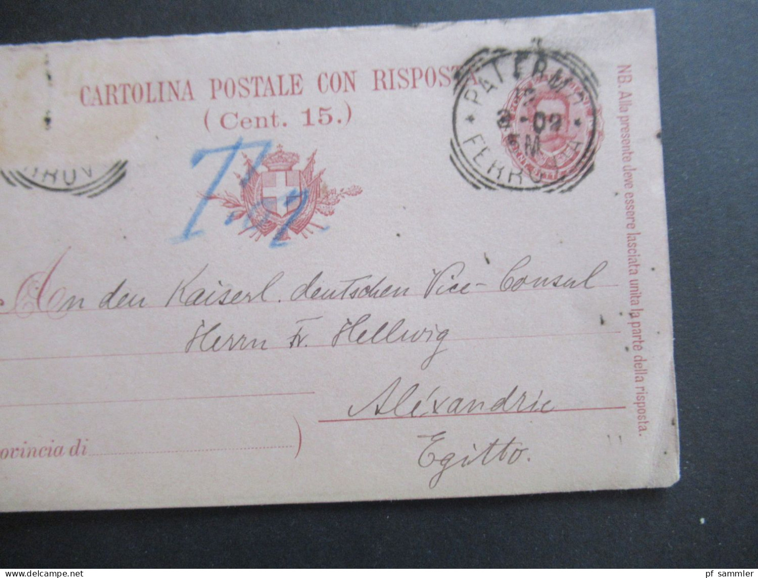 Italien Ganzsachen Posten 1x Doppelkarte ab 1879 Interessanter Posten! insgesamt 10 Stück