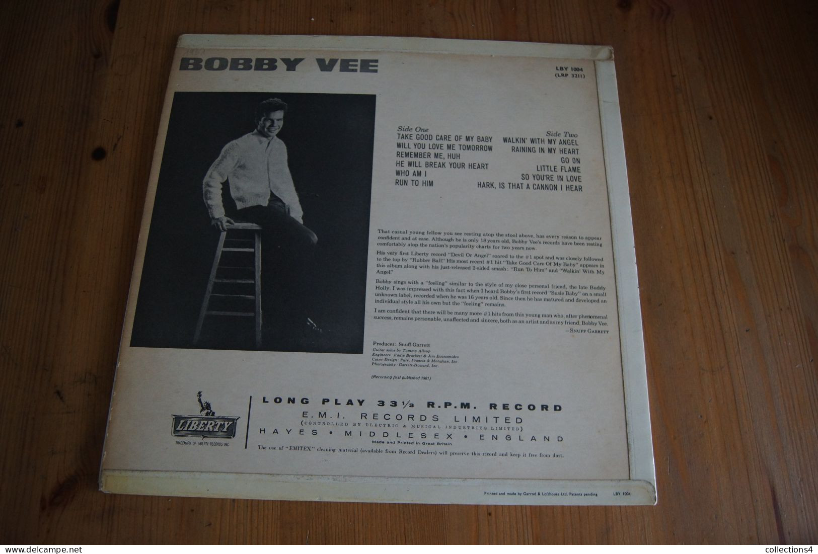 BOBBY VEE TAKE GOOD CARE OF MY BABY RARE LP ORIGINAL ANGLAIS 1962 - Autres - Musique Anglaise