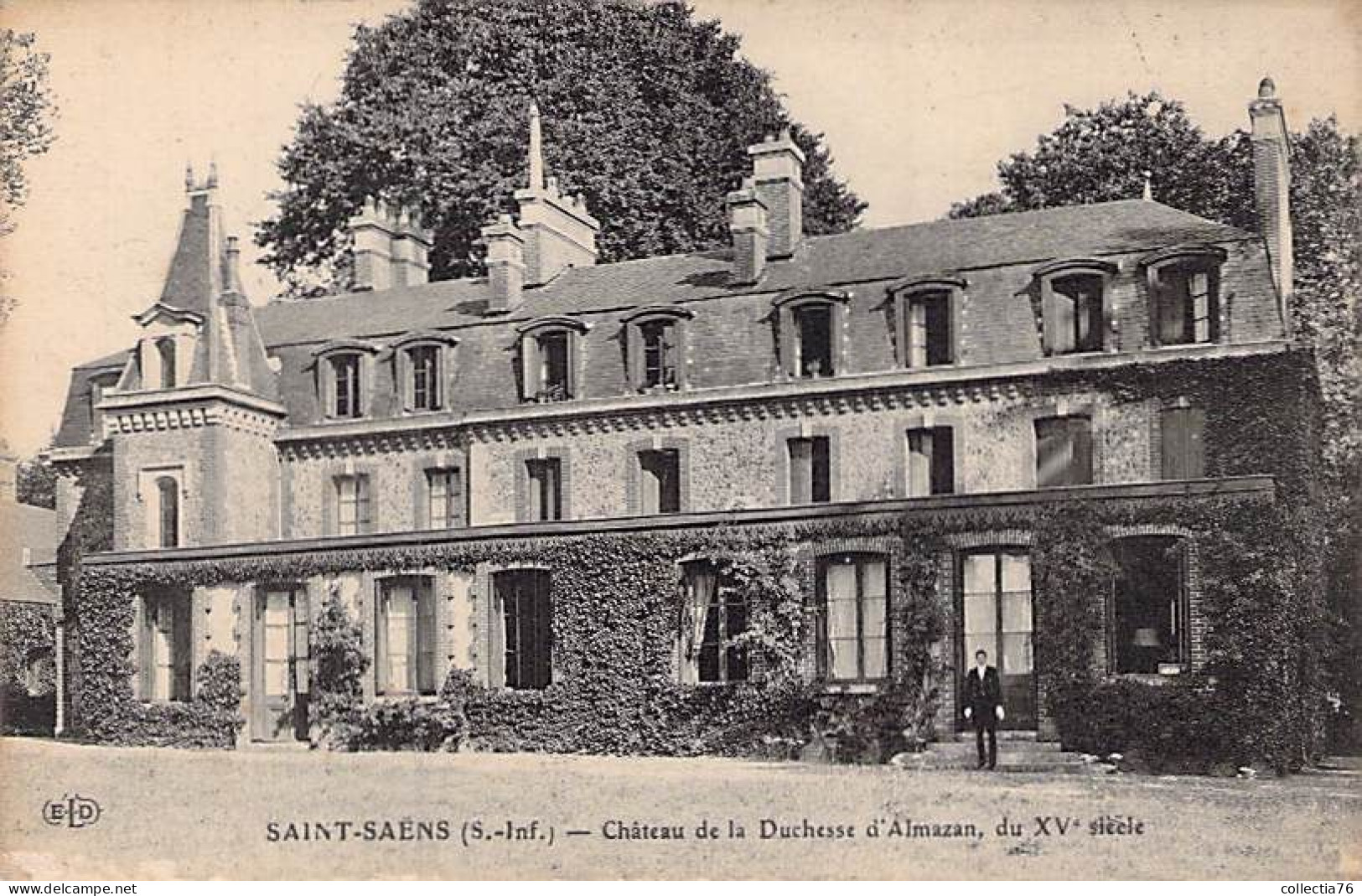 CPA FRANCE 76 SEINE MARITIME SAINT SAENS CHATEAU DUCHESSE D ALMAZAN DOS DIVISE NON ECRIT - Saint Saens