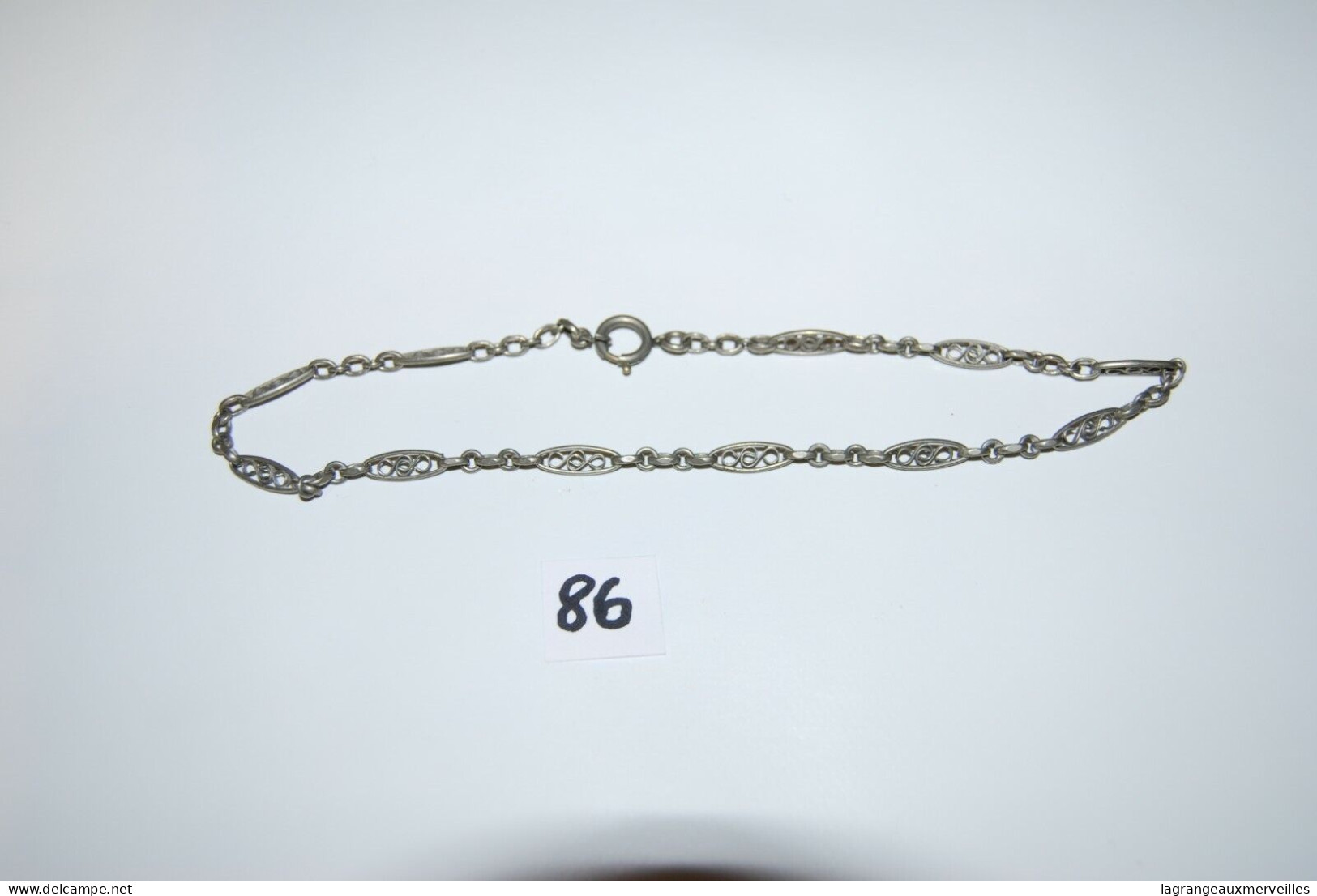 C86 Bijoux Ancien - Fantaisie - Bracelet Collier En Métal - 30 Cm - Armbänder