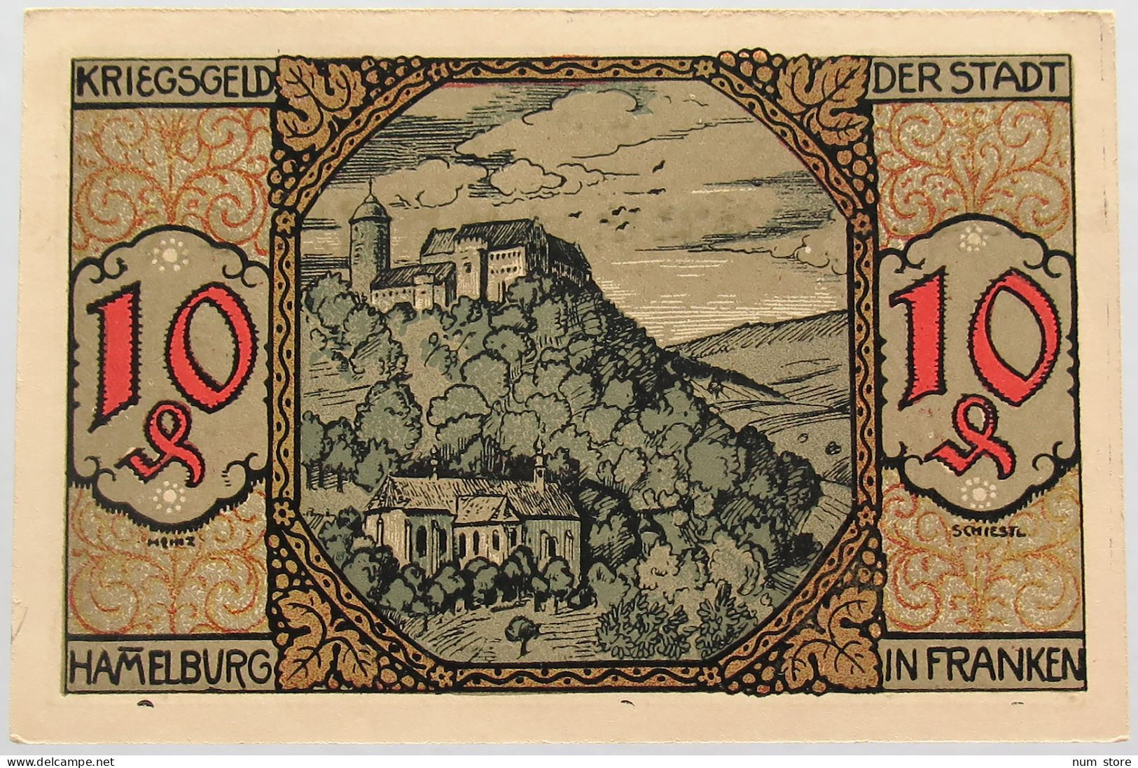 GERMANY 10 PFENNIG HAMMELBURG 1918 #alb003 0401 - Otros & Sin Clasificación