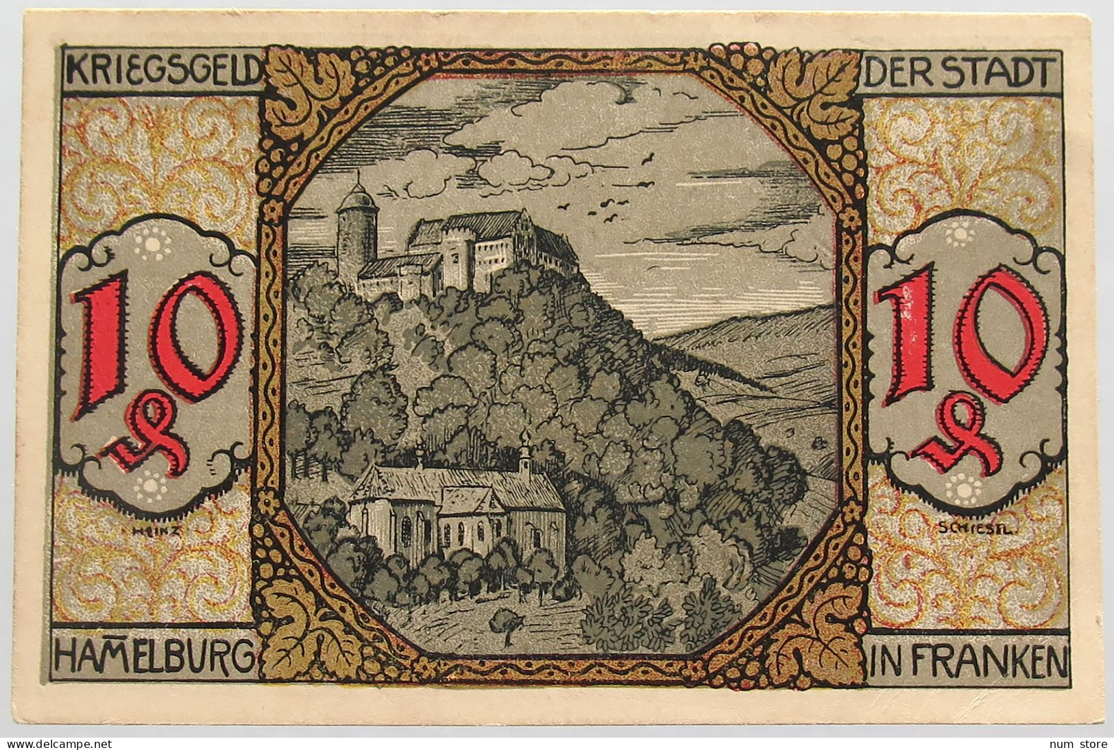 GERMANY 10 PFENNIG HAMMELBURG 1918 #alb003 0403 - Sonstige & Ohne Zuordnung