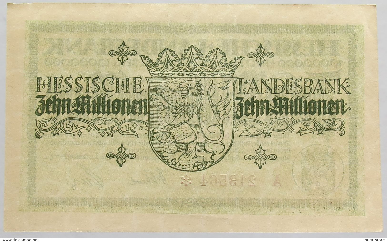 GERMANY 10 MILLIONEN MARK 1923 HESSEN #alb008 0017 - 10 Millionen Mark