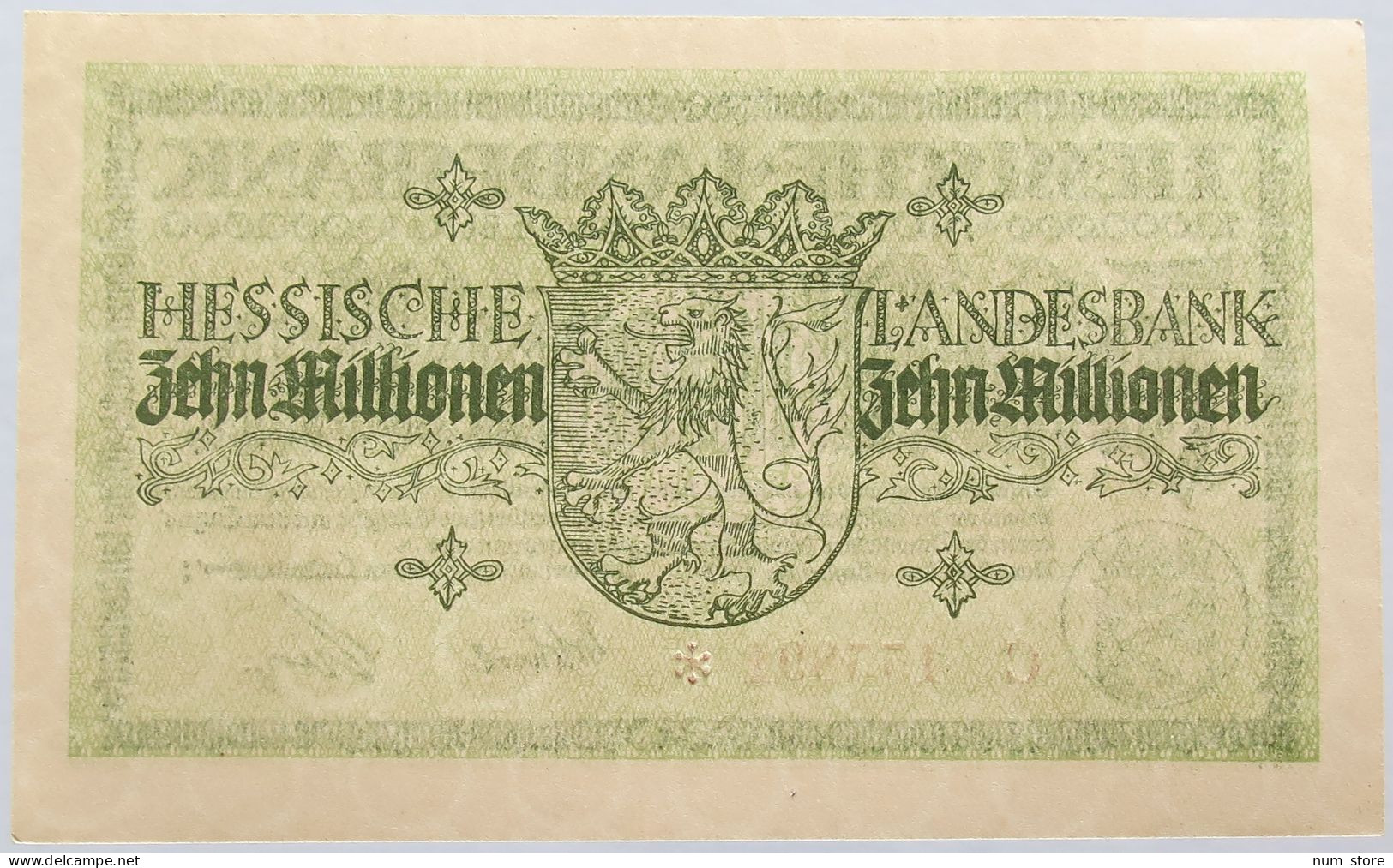 GERMANY 10 MILLIONEN MARK 1923 HESSEN #alb004 0053 - 10 Mio. Mark