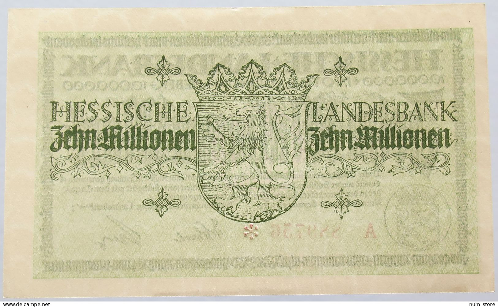 GERMANY 10 MILLIONEN MARK 1923 HESSEN #alb004 0073 - 10 Mio. Mark