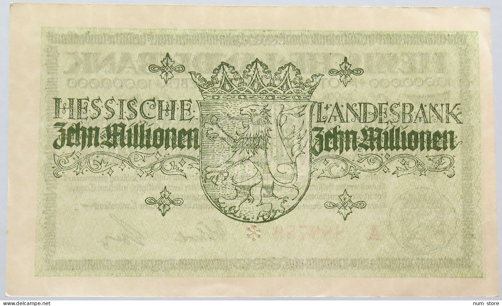 GERMANY 10 MILLIONEN MARK 1923 HESSEN #alb004 0079 - 10 Mio. Mark