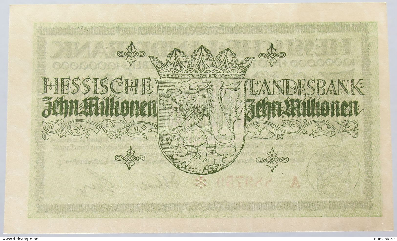 GERMANY 10 MILLIONEN MARK 1923 HESSEN #alb004 0077 - 10 Mio. Mark