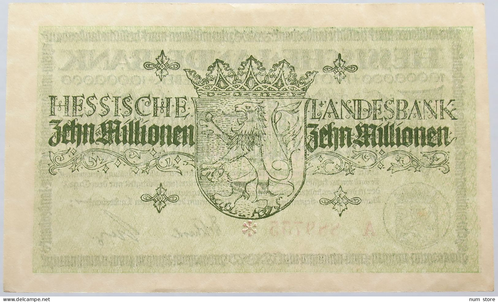 GERMANY 10 MILLIONEN MARK 1923 HESSEN #alb004 0075 - 10 Mio. Mark