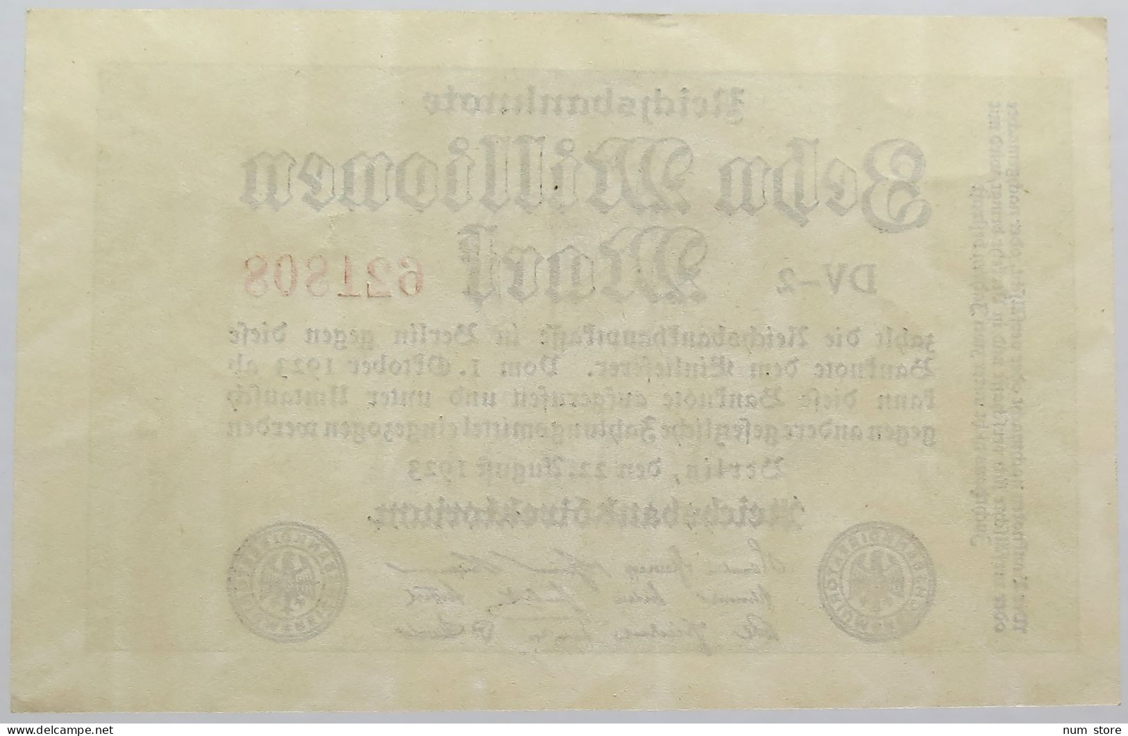 GERMANY 10 MILLIONEN MARK 1923 #alb013 0095 - 10 Mio. Mark