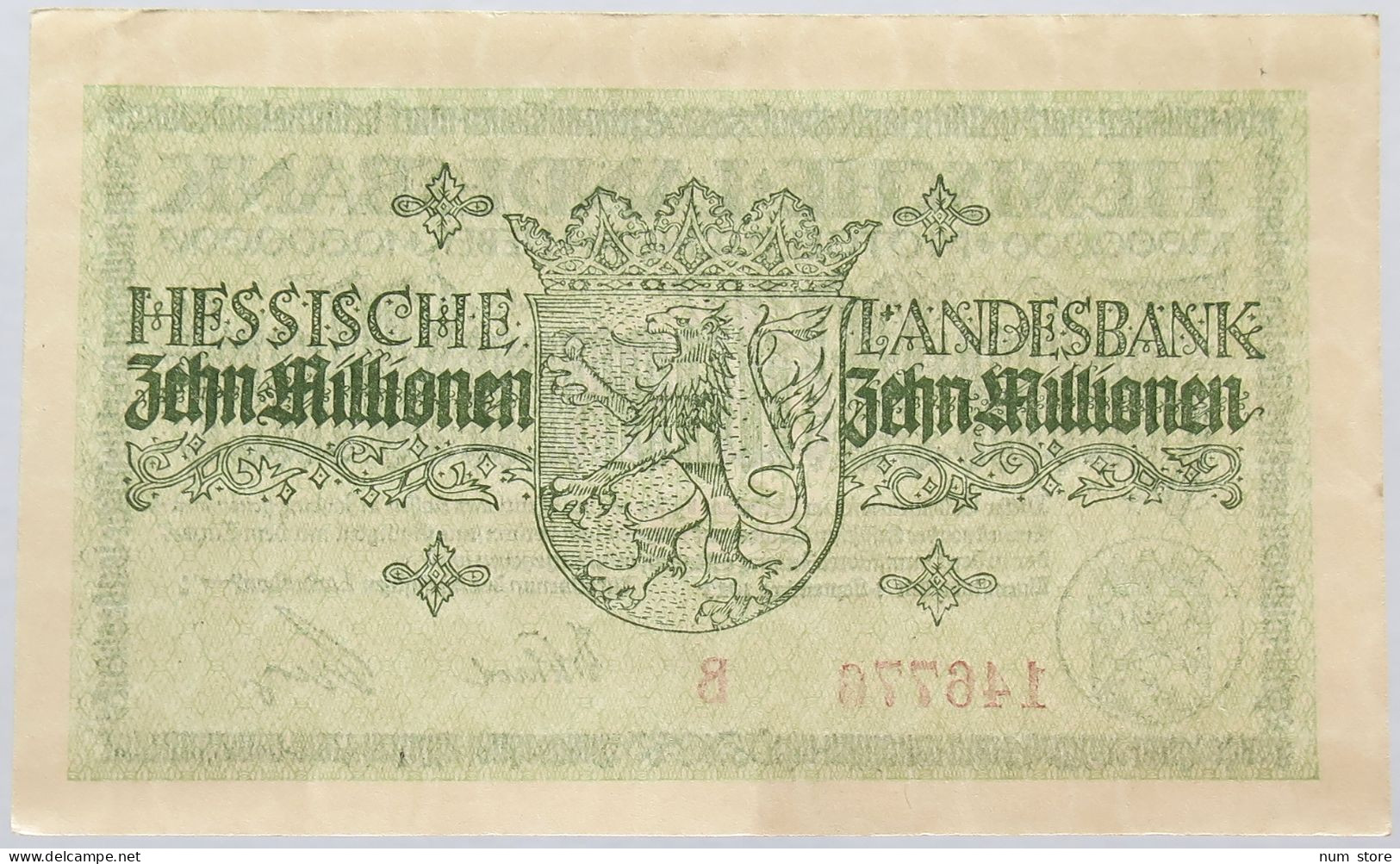 GERMANY 10 MILLIONEN 1923 HESSEN #alb004 0179 - 10 Miljoen Mark