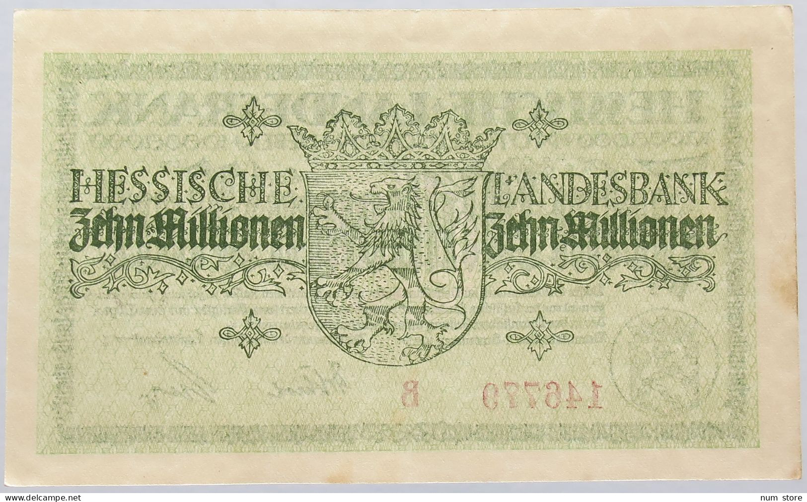 GERMANY 10 MILLIONEN 1923 HESSEN #alb004 0177 - 10 Miljoen Mark