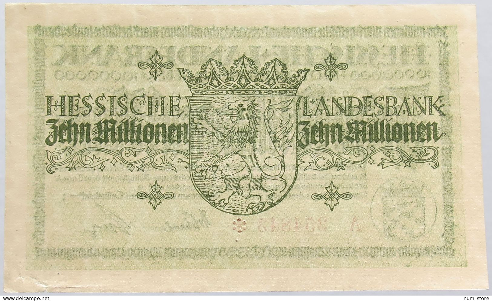 GERMANY 10 MILLIONEN 1923 HESSEN #alb004 0173 - 10 Mio. Mark