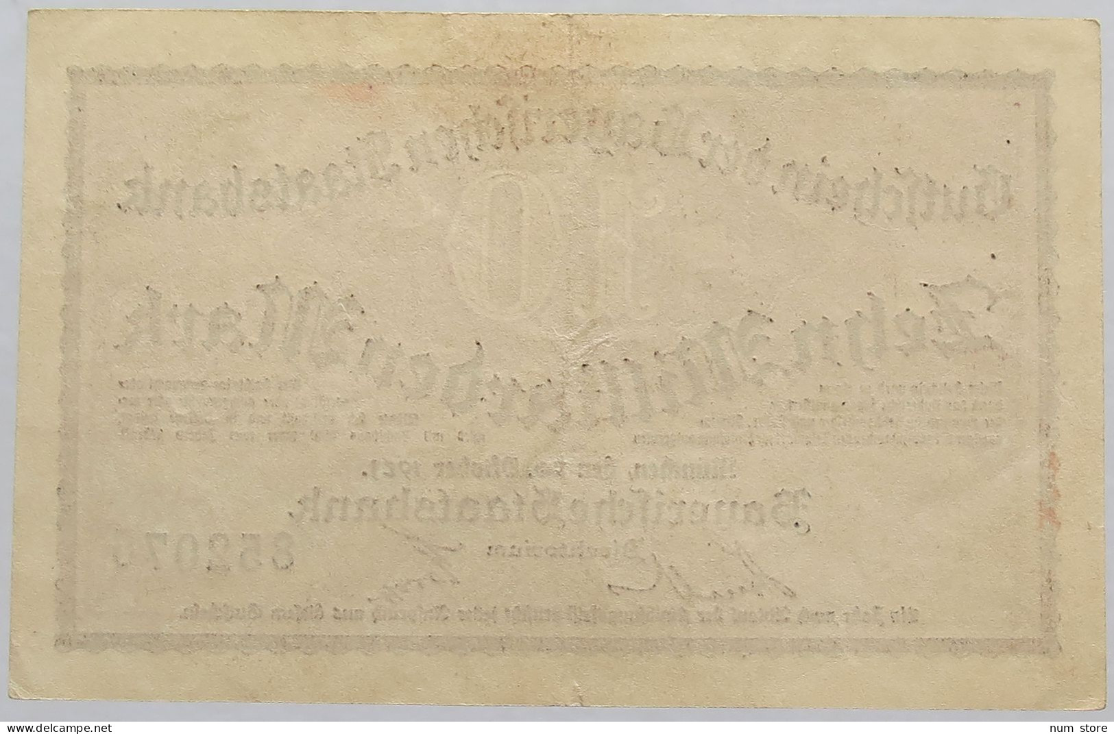 GERMANY 10 MILLIARDEN MARK 1923 BAYERN #alb008 0123 - 10 Miljard Mark