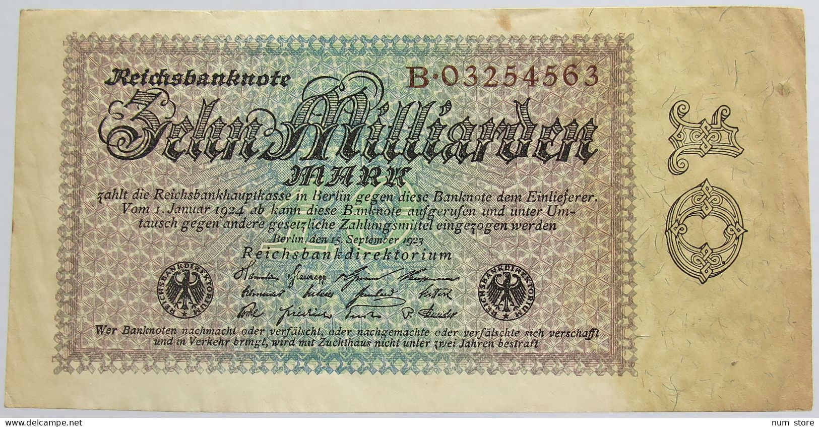 GERMANY 10 MILLIARDEN 1923 BERLIN 113A #alb012 0133 - 10 Mrd. Mark