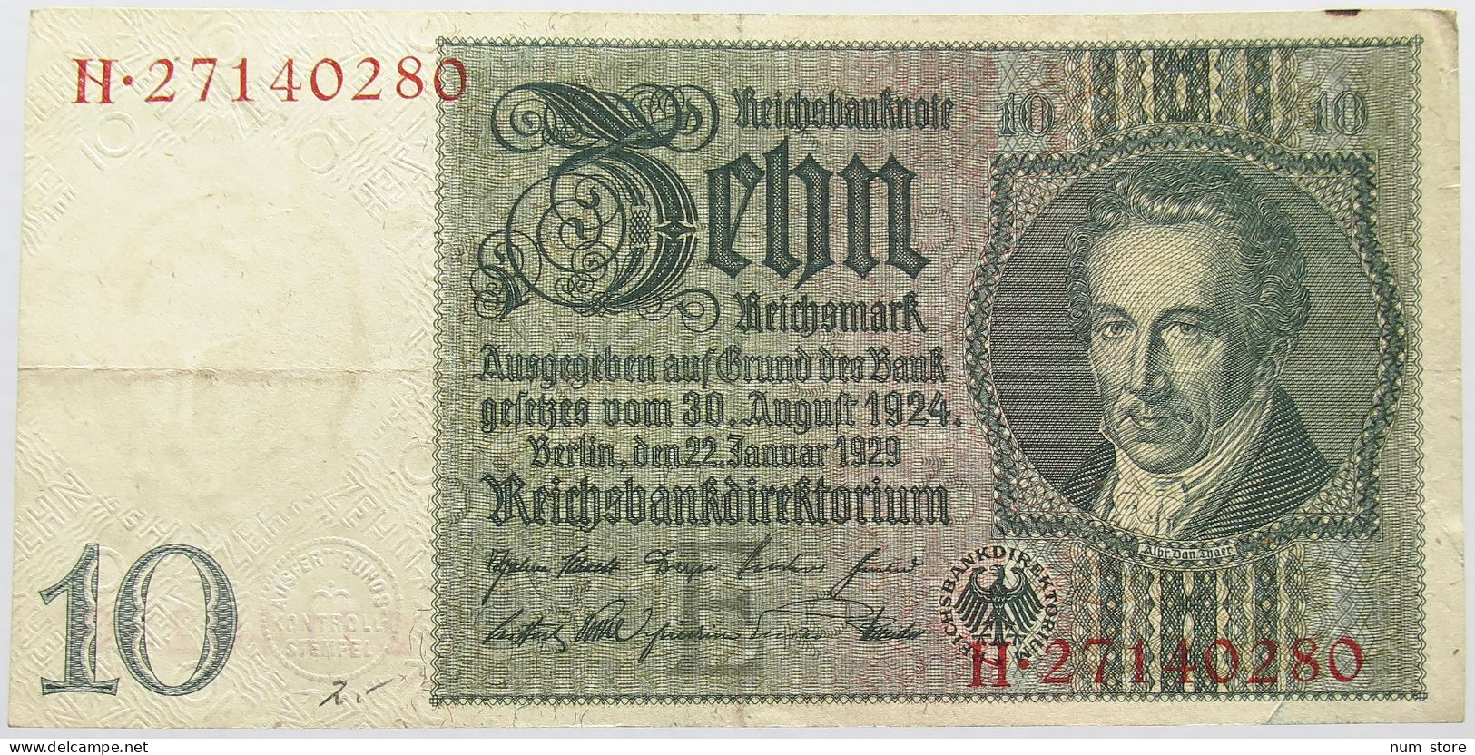 GERMANY 10 MARK 1929 #alb015 0243 - 10 Mark
