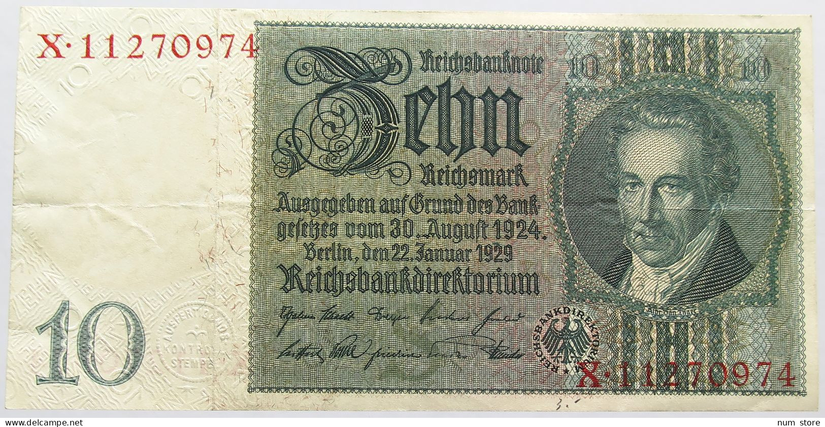 GERMANY 10 MARK 1929 #alb015 0241 - 10 Mark