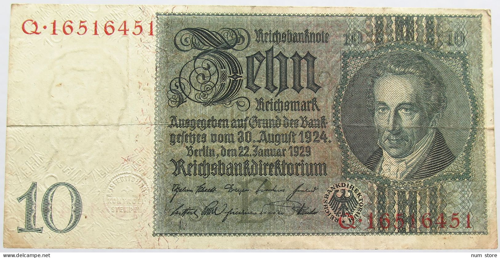 GERMANY 10 MARK 1929 #alb015 0093 - 10 Mark