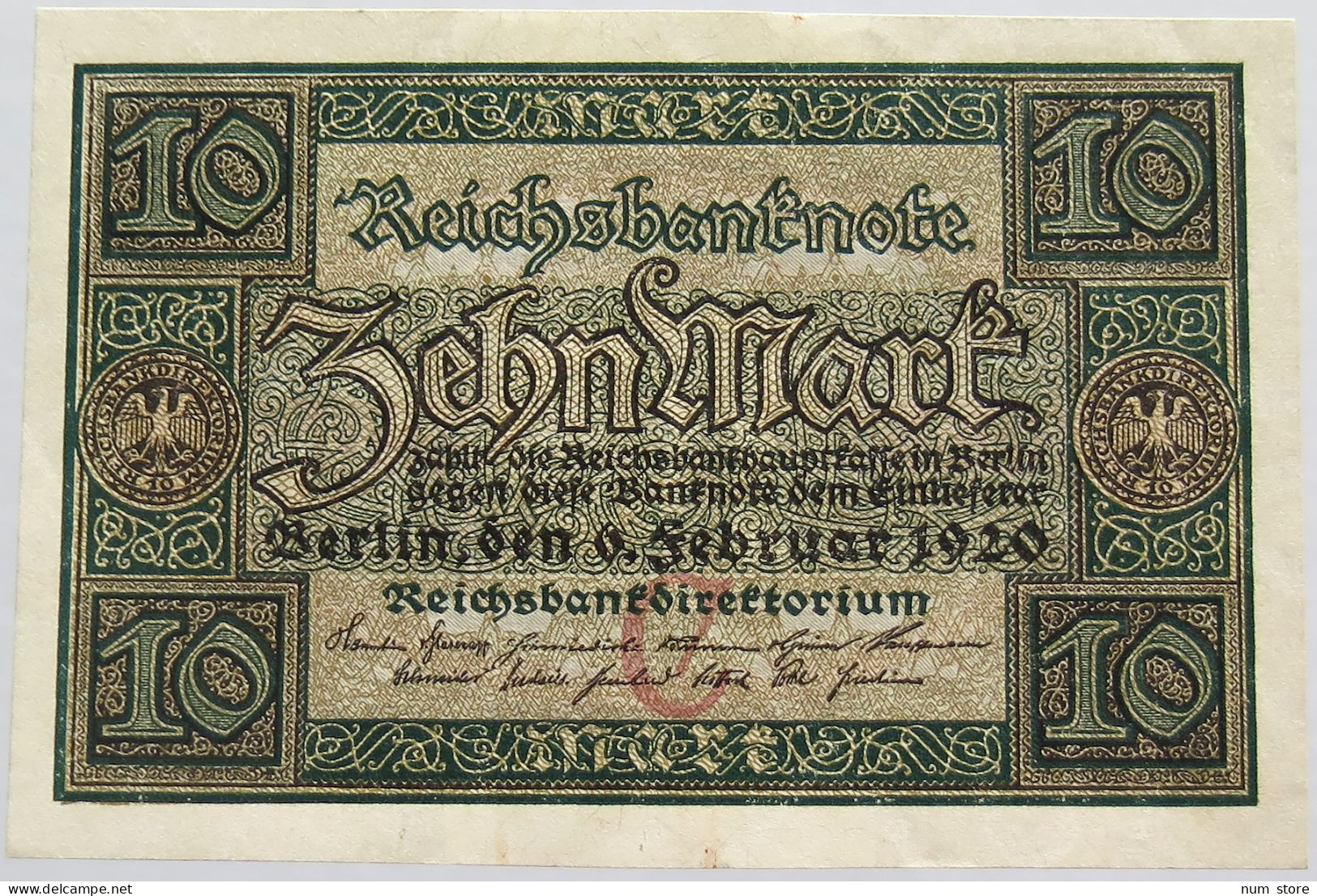 GERMANY 10 MARK 1920 BERLIN #alb008 0313 - 10 Mark