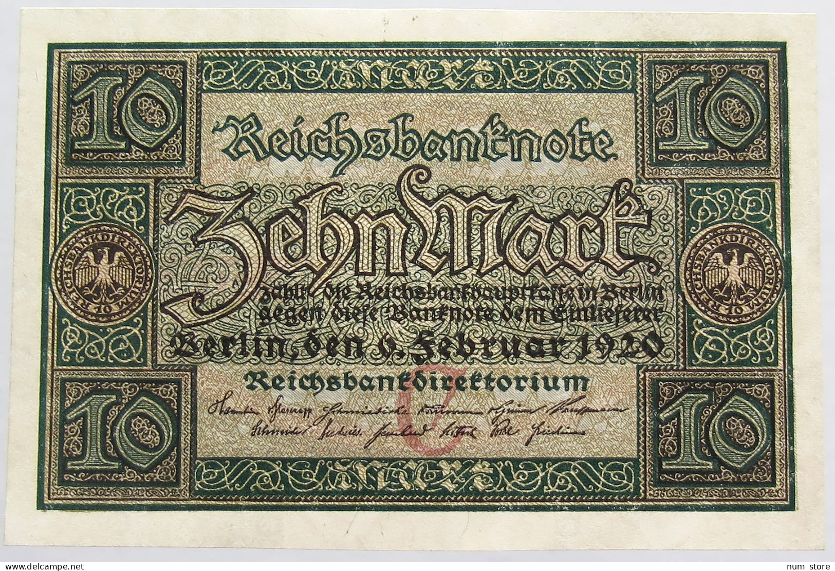 GERMANY 10 MARK 1920 BERLIN #alb008 0289 - 10 Mark