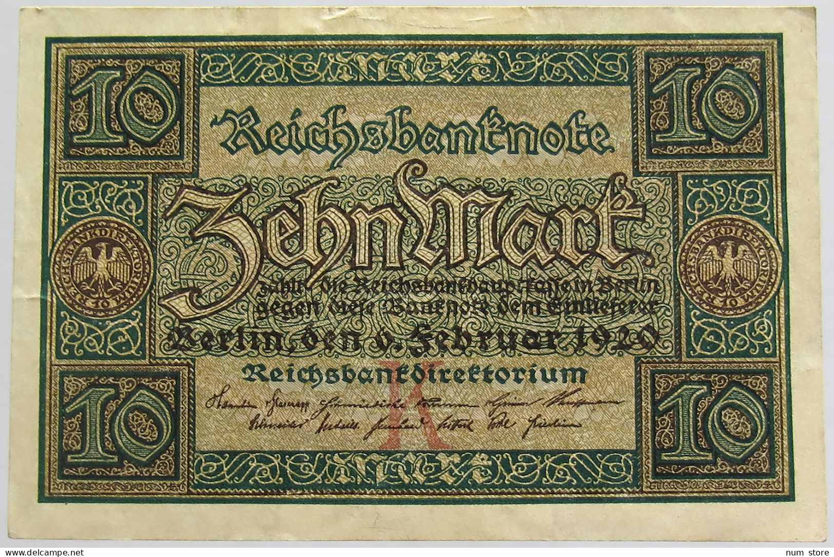 GERMANY 10 MARK 1920 #alb010 0081 - 10 Mark