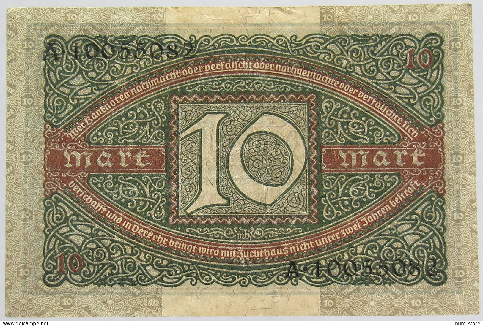 GERMANY 10 MARK 1920 #alb010 0081 - 10 Mark