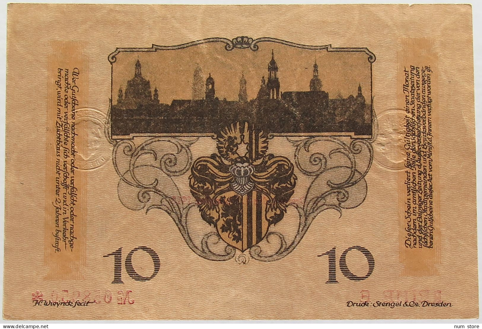 GERMANY 10 MARK 1918 DRESDEN #alb010 0161 - 10 Mark