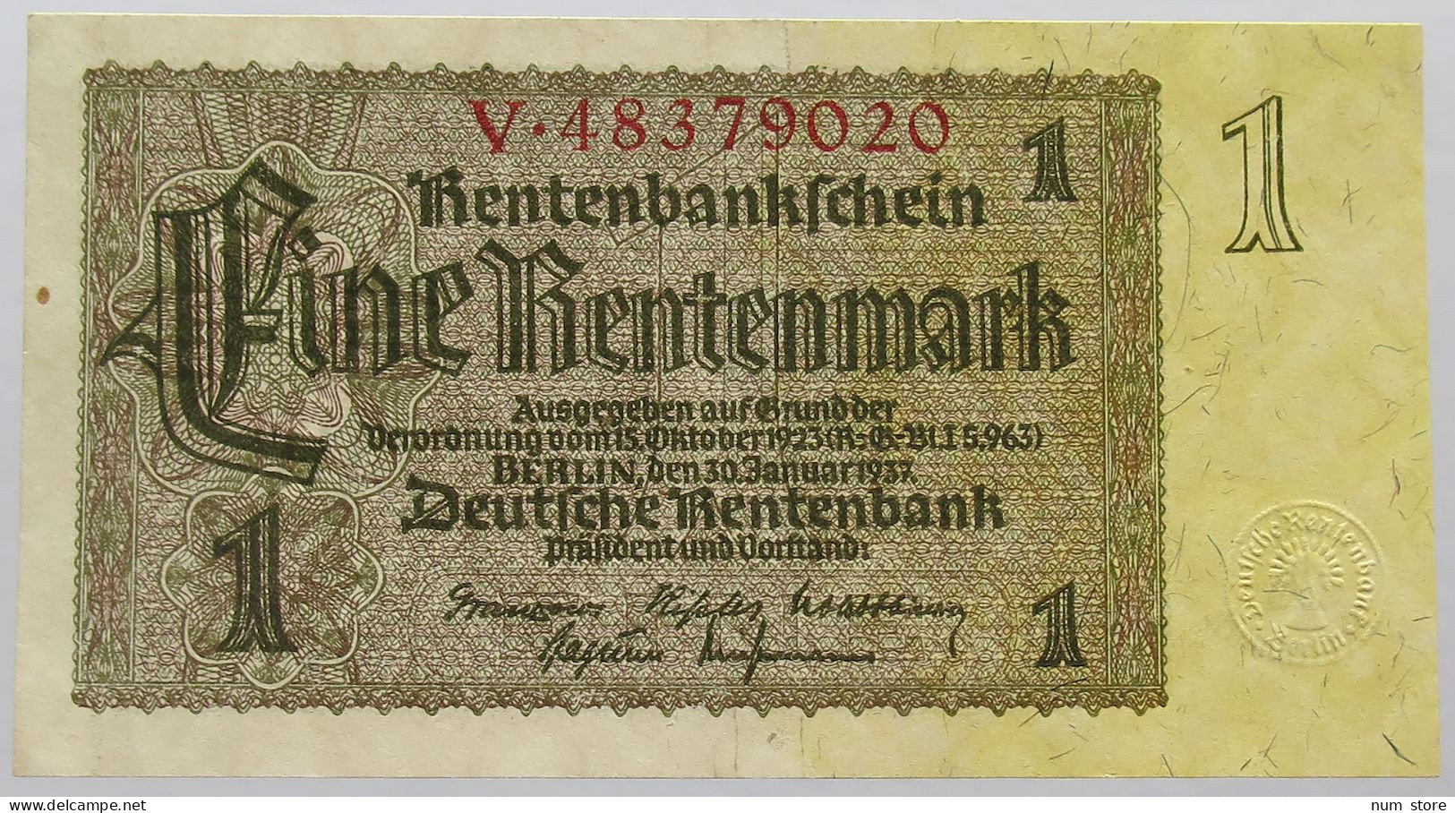 GERMANY 1 REICHSMARK 1937 TOP #alb067 0063 - Altri & Non Classificati