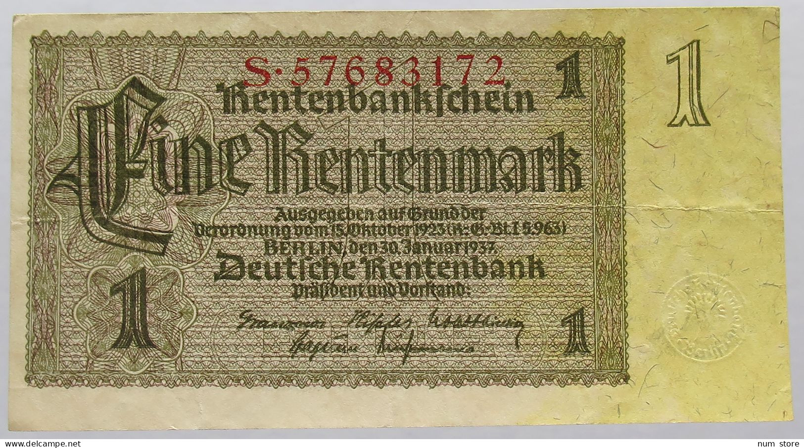 GERMANY 1 REICHSMARK 1937 #alb067 0051 - Otros & Sin Clasificación