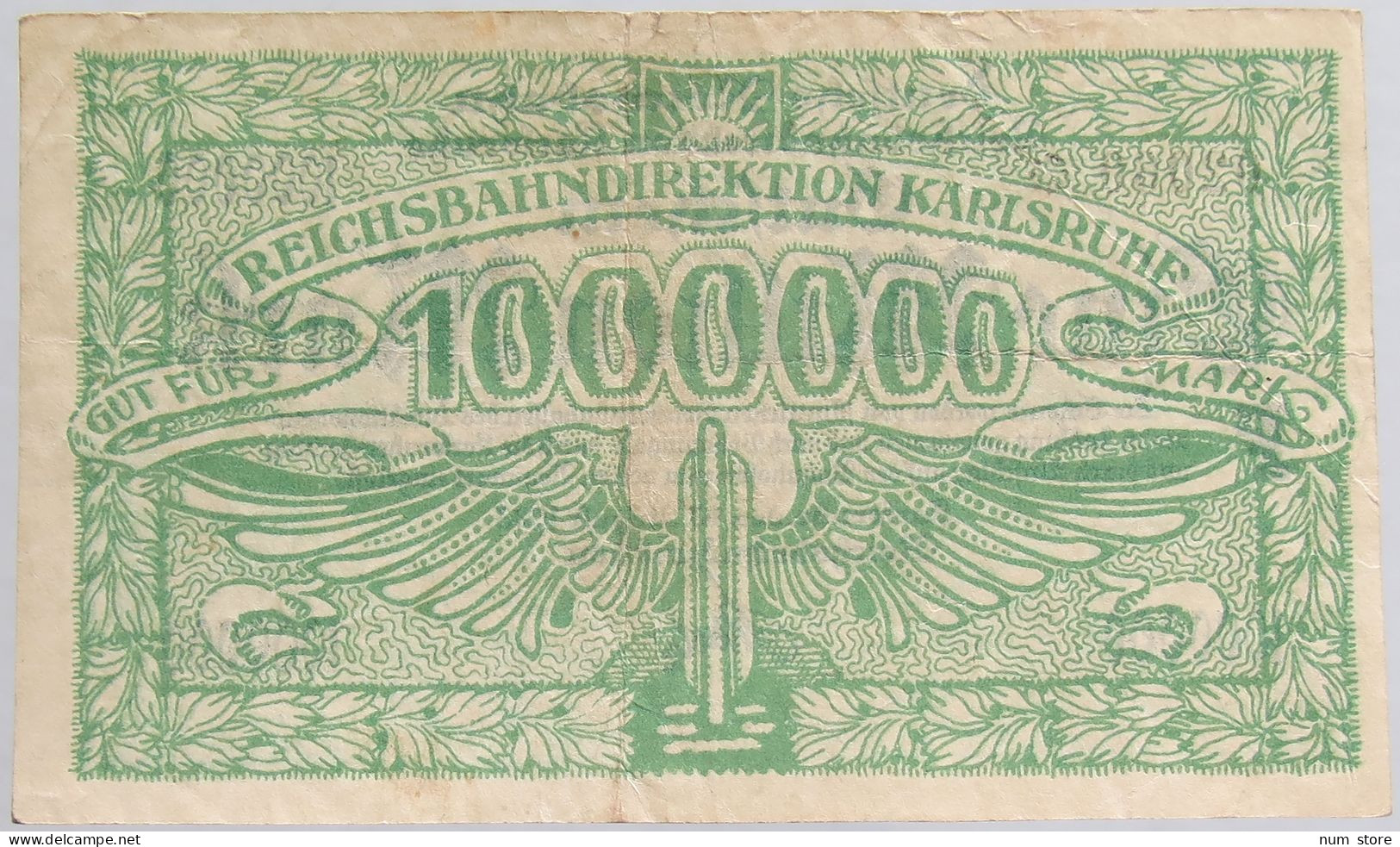 GERMANY 1 MILLION MARK 1923 REICHSBAHN #alb012 0013 - 1 Mio. Mark