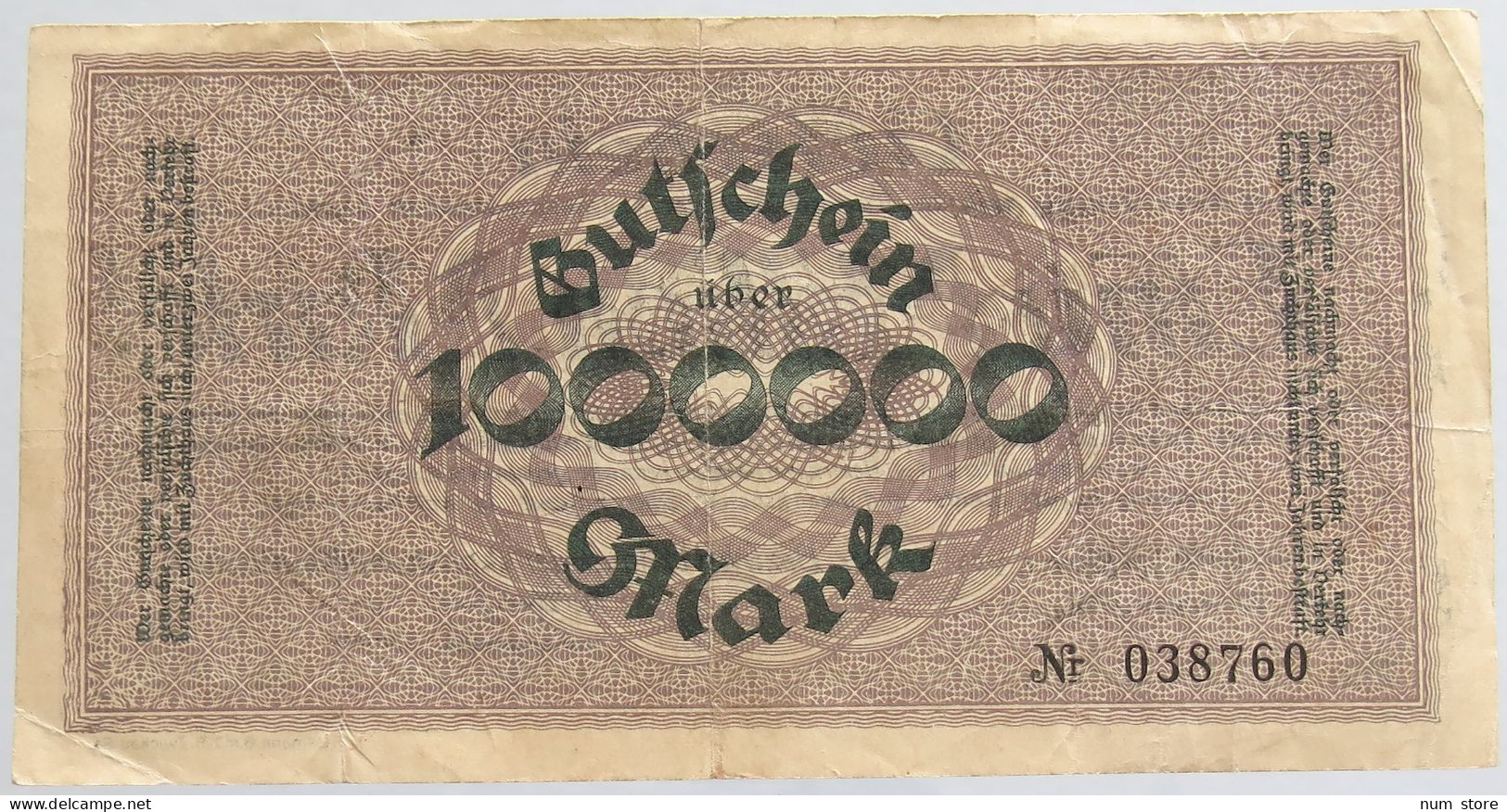 GERMANY 1 MILLION MARK 1923 AUERBACH #alb012 0035 - 1 Miljoen Mark