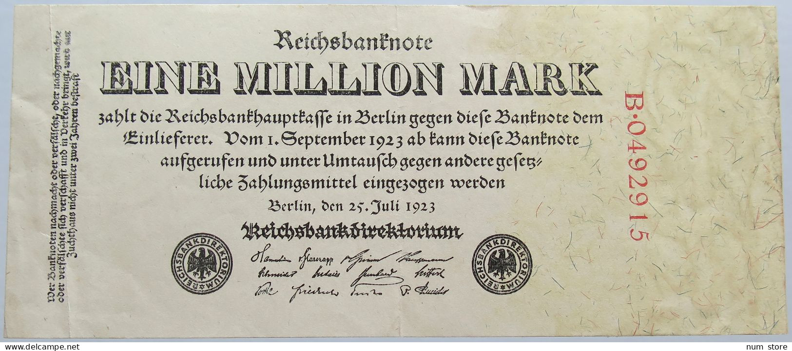 GERMANY 1 MILLION 1923 #alb004 0311 - 1 Million Mark