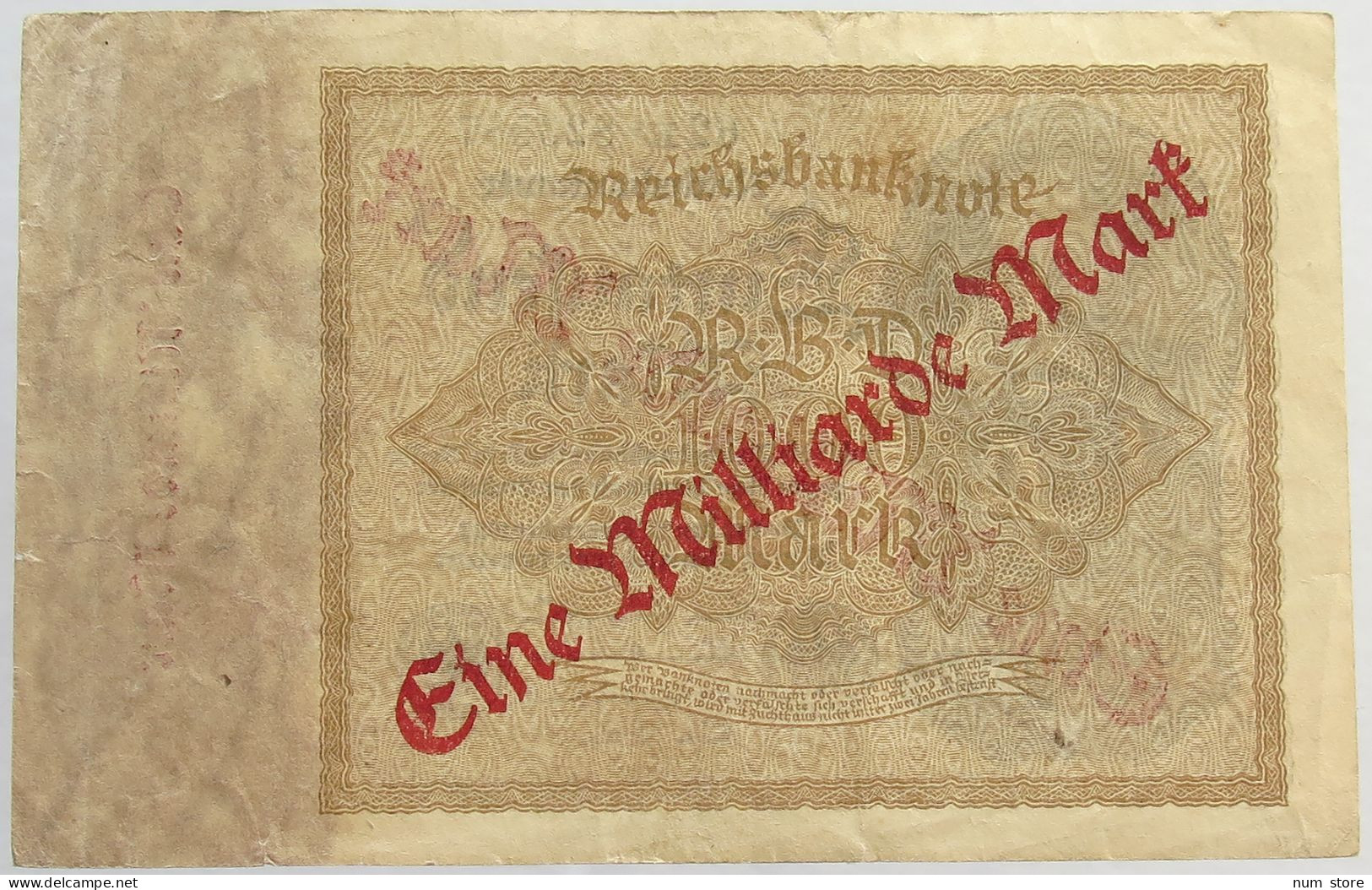 GERMANY 1 MILLIARDE 1922 #alb066 0361 - 1 Mrd. Mark