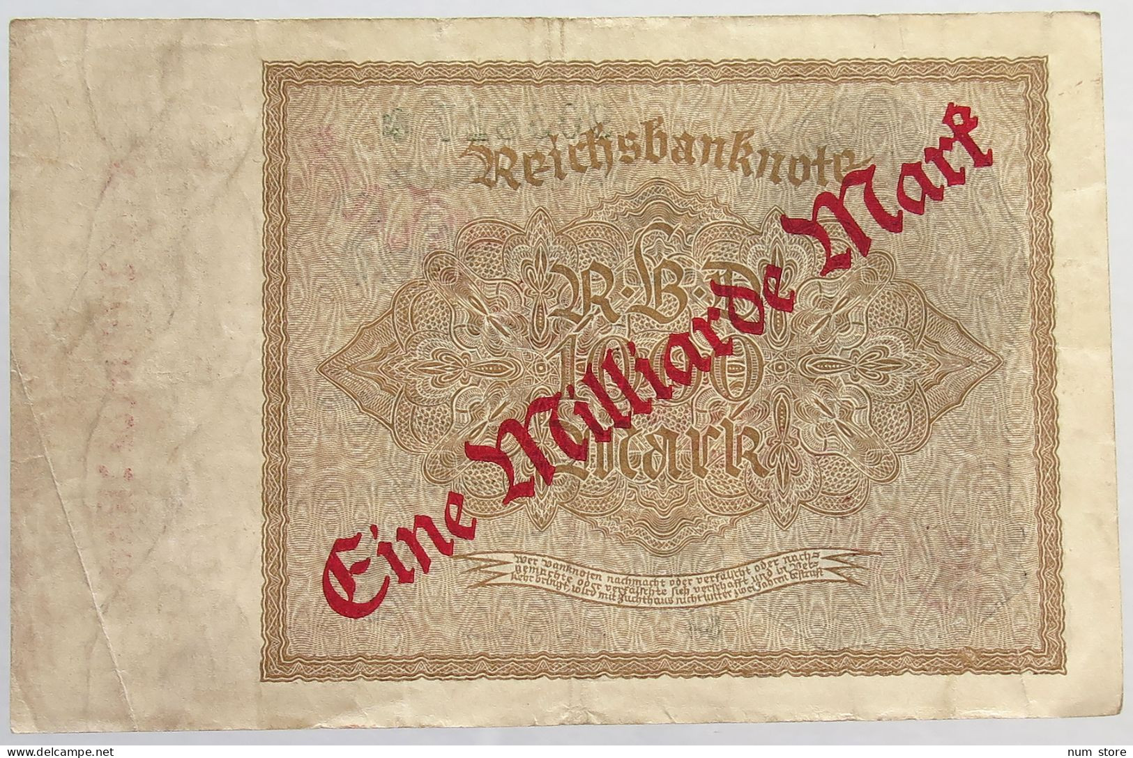 GERMANY 1 MILLIARDE 1922 #alb066 0363 - 1 Milliarde Mark