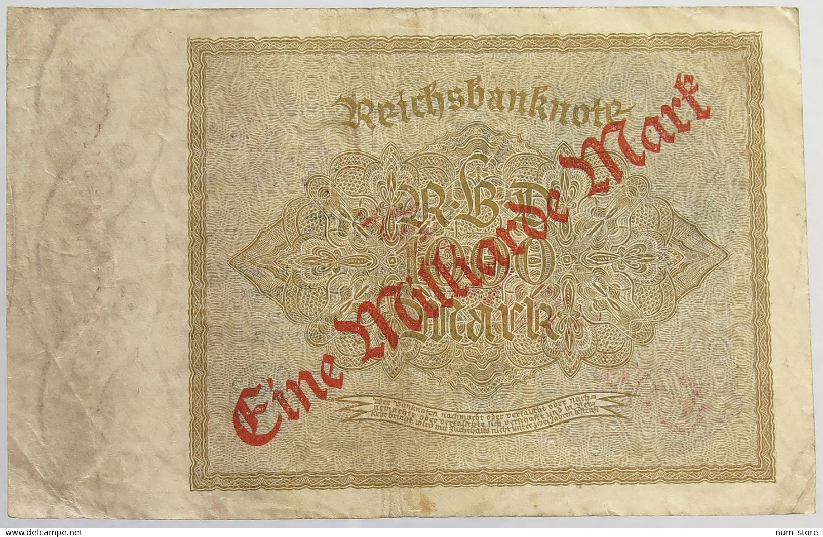 GERMANY 1 MILLIARDE 1922 #alb066 0359 - 1 Miljard Mark