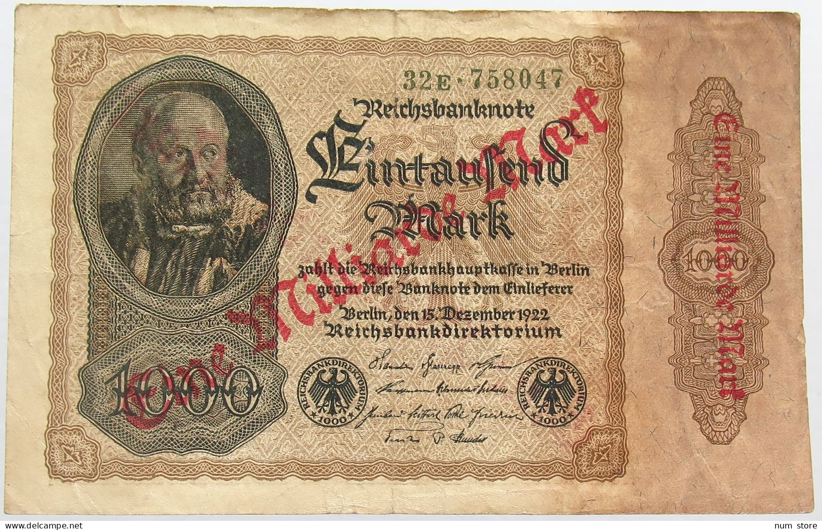 GERMANY 1 MILLIARDE 1922 #alb004 0501 - 1 Milliarde Mark