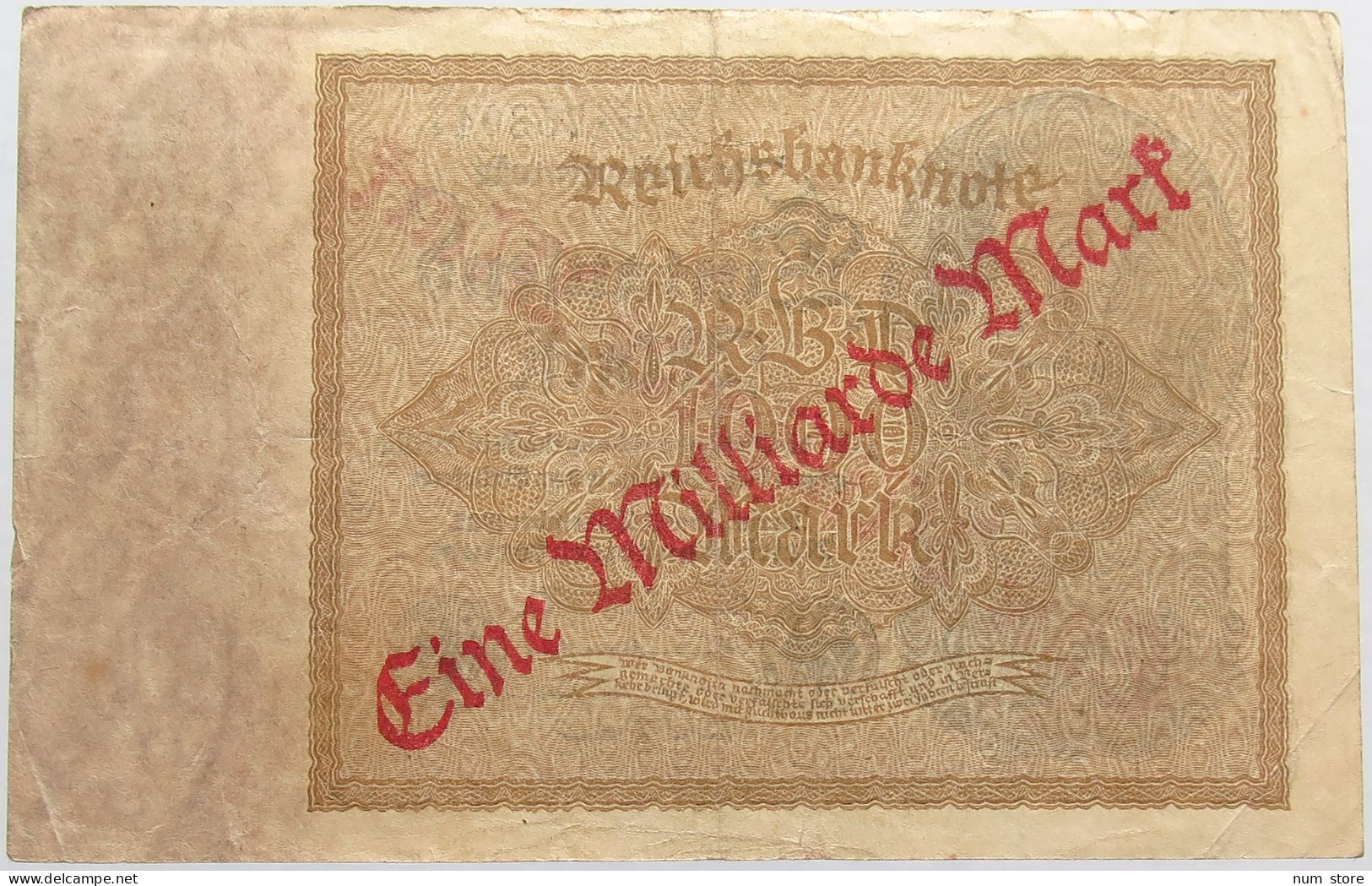 GERMANY 1 MILLIARDE 1922 #alb004 0501 - 1 Mrd. Mark